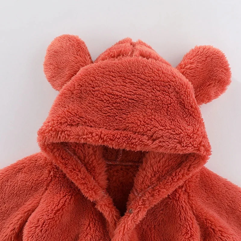 Rompers Winter Hooded Overall Jumpsuits - 0-12M Newborn Baby