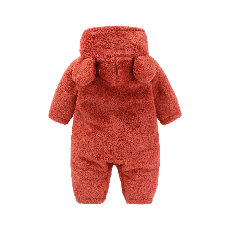 Rompers Winter Hooded Overall Jumpsuits - 0-12M Newborn Baby