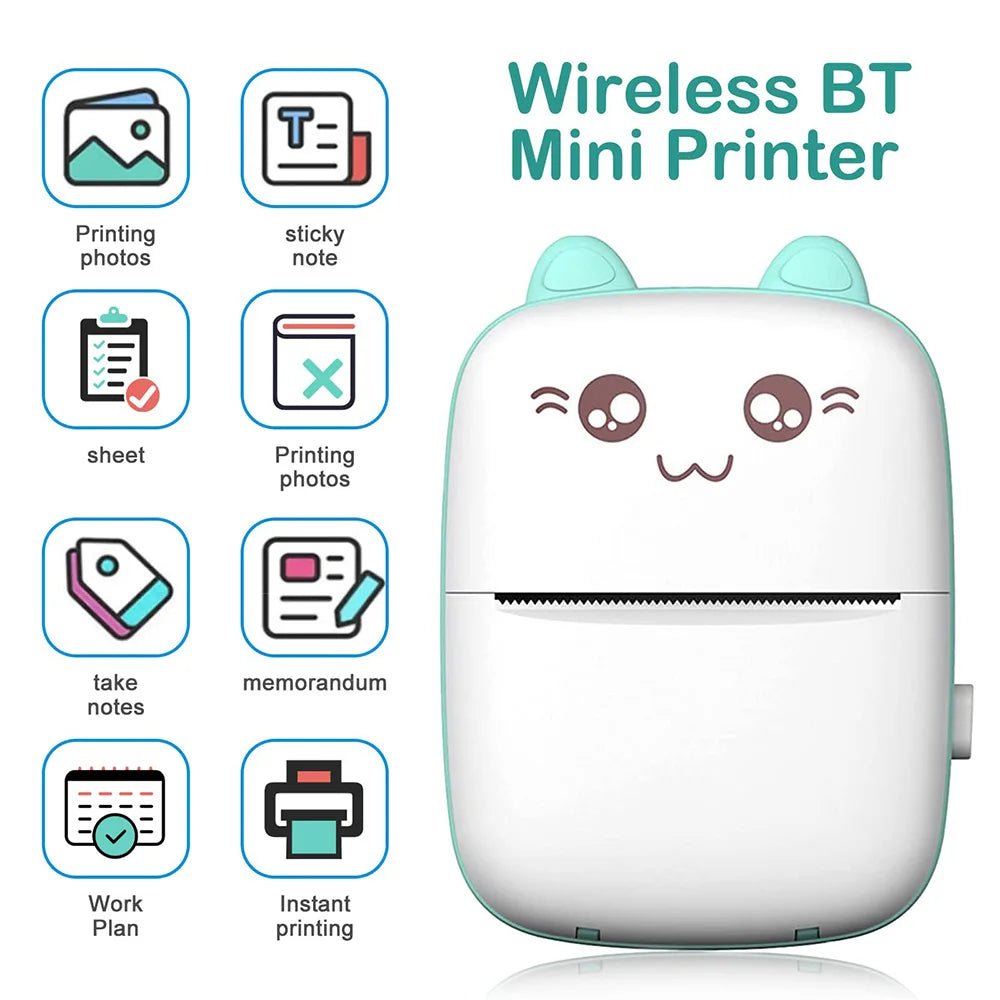 Portable Mini Bluetooth Printer for Photos & Notes