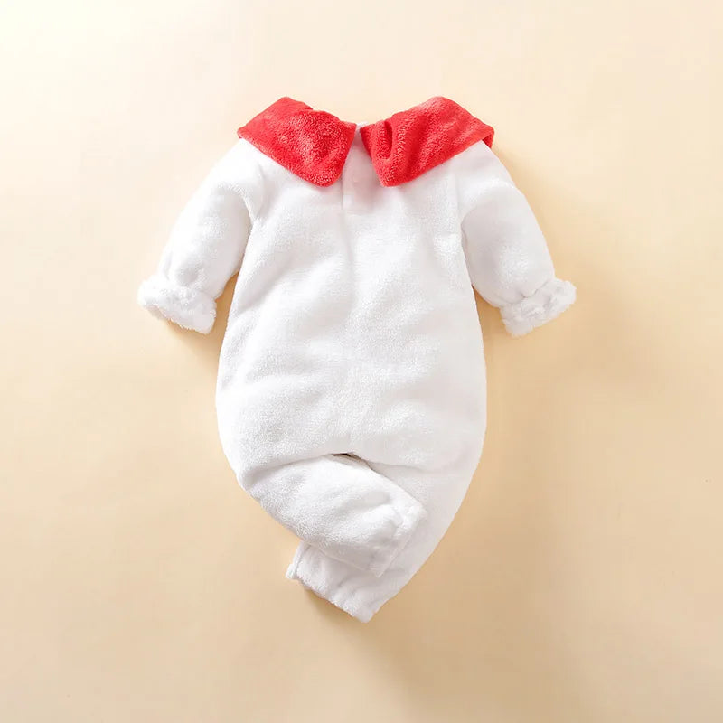 Baby Romper Winter cosplay snowman Loose plush long sleeve