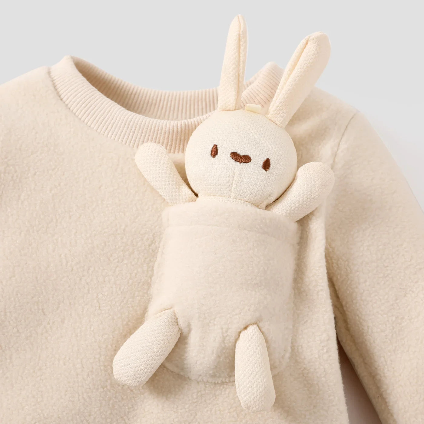 Long Sleeve Jumpsuit - Hyper-Tactile 3D Rabbit Pattern