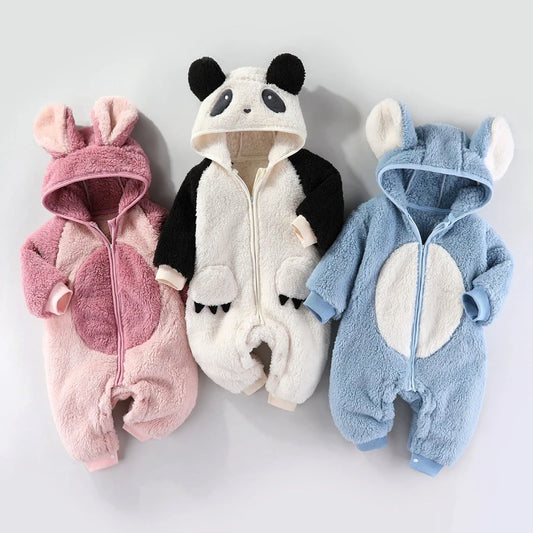 Jumpsuit Flannel Bodysuit Coat Warm Rompers