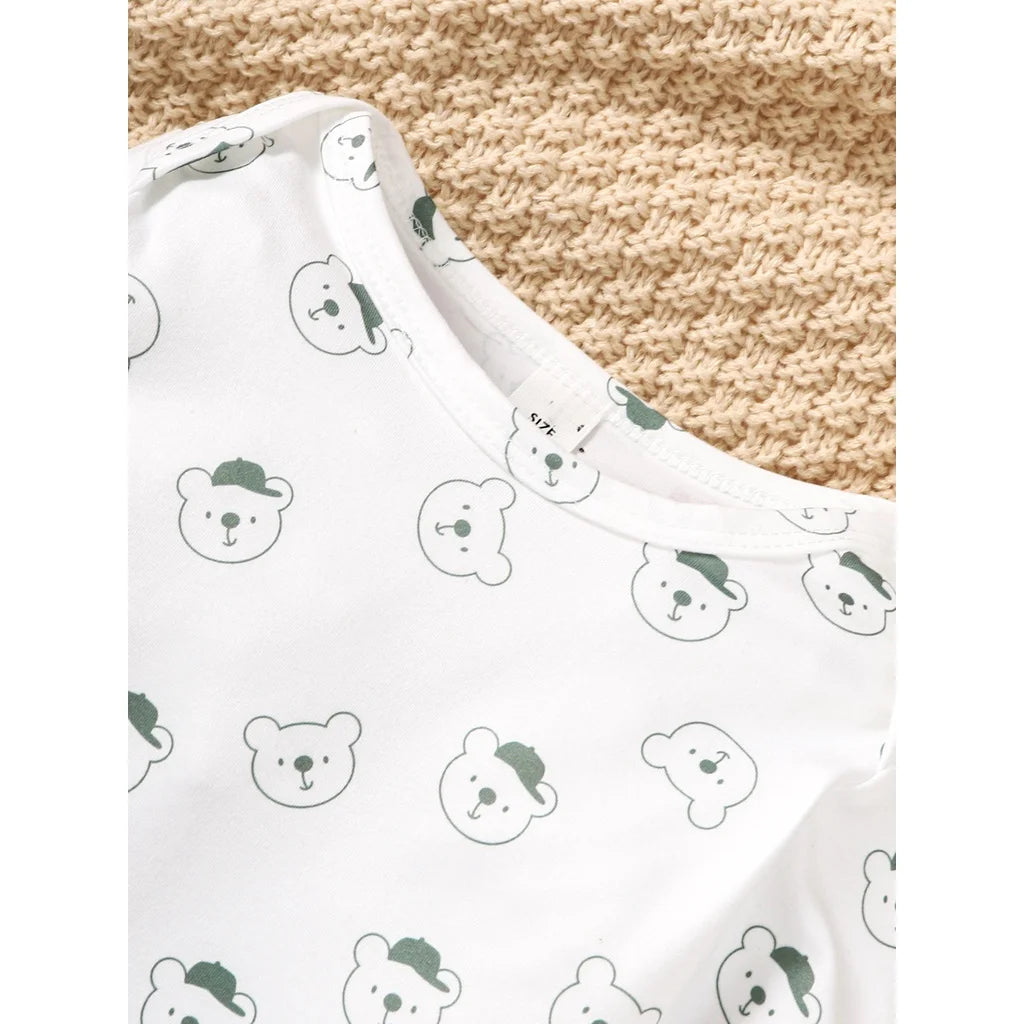 Sleepy Bear Bodysuit & Overall - 2pcs