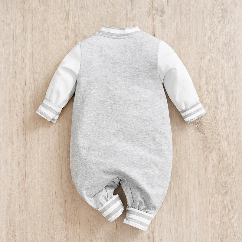 Baseball Suit Long Sleeved Baby Bodysuit