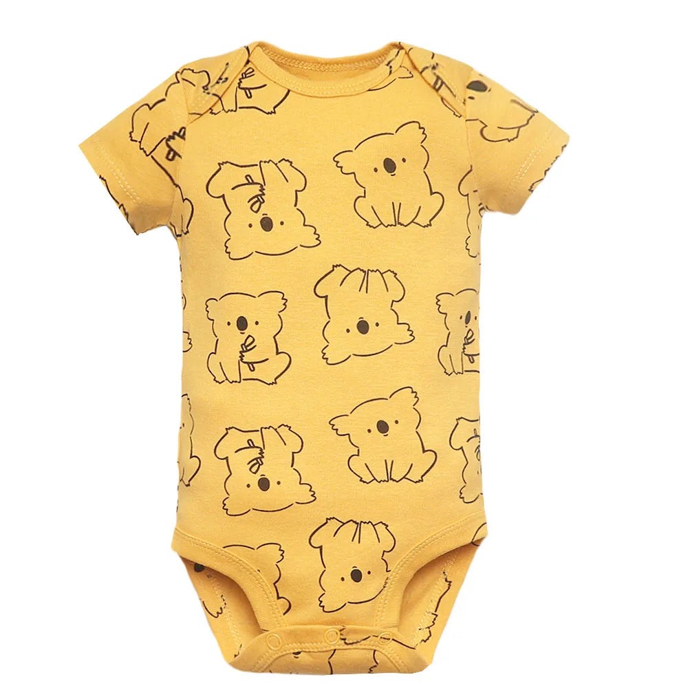 Baby Bodysuits 100% Cotton - 5PCS